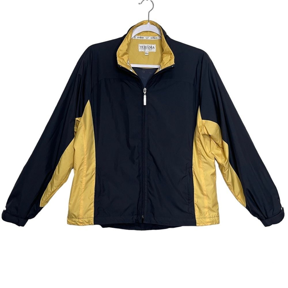 Tehama Golf Windbreaker Jacket Women M Nancy Haley Zip Up Lightweight Zip Pocket